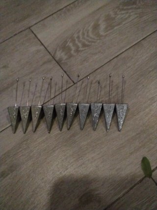10 plomos de pesca 150g