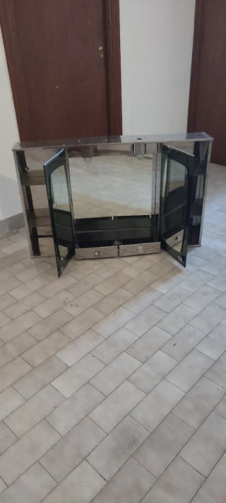 Mueble de baño espejo plateado