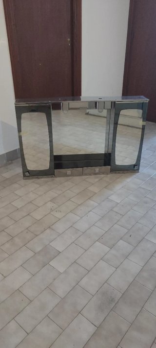 Mueble de baño espejo plateado
