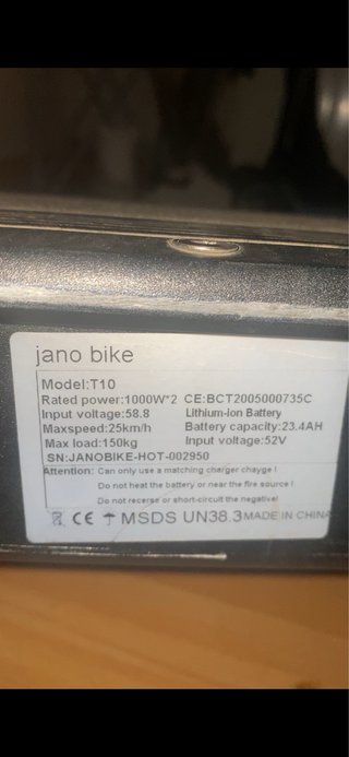 Patinete Eléctrico Jano Bike mucha potencia 2000W
