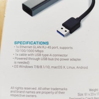Adaptador USB 3.0 Gigabit Ethernet i-tec