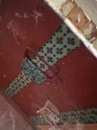 Baúl antiguo madera y tela