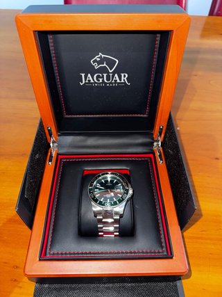Reloj Jaguar Swiss Made Caja Madera