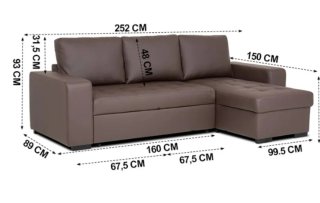 Sofá chaise longue cama Conforama