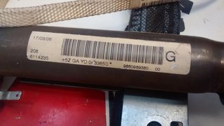9660989380 AIRBAG CORTINA IZQUIERDO / IZQUIERDA PEUGEOT 407 2004-2005-2006-2007-2008-2009-2010-2011-2012
