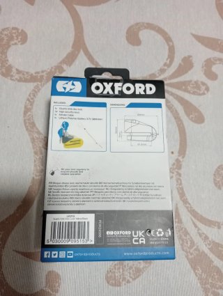 Antirrobo Oxford XD10 Disco Alarma Amarillo/Negro