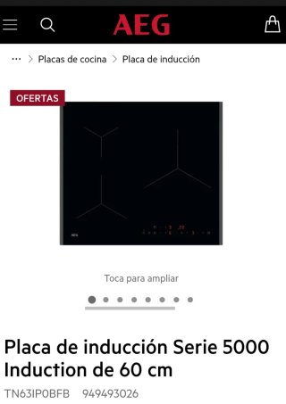 Placa de inducción AEG Serie 5000 nueva en su caja