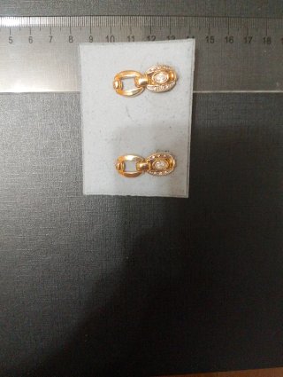 Pendientes chapados oro con circonitas