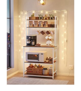 Estante Cocina Vasagle Marrón/Blanco