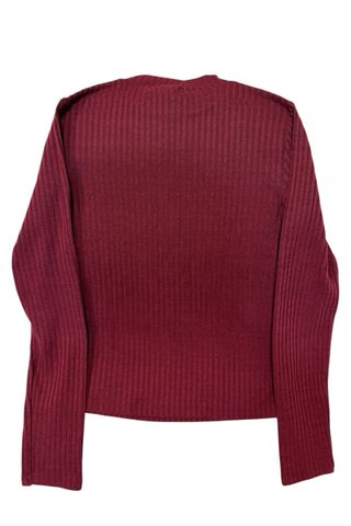 Jersey de cuello alto burdeos talla S