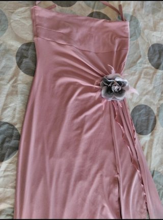 Vestido rosa largo talla S