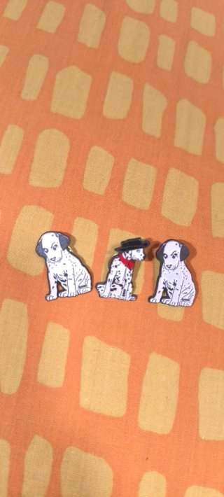 Pack 3 Pines Vintage Perros Dálmatas