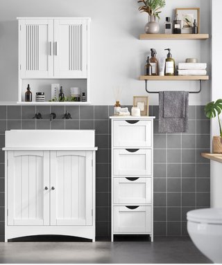 Armario de Baño VASAGLE Blanco