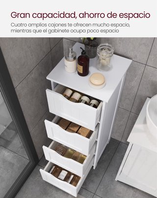 Armario de Baño VASAGLE Blanco