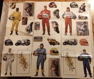 Lote 32 láminas pegatinas F1 2005 + Regalos