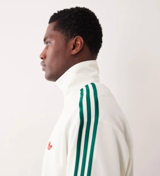 Chaqueta Adidas Originals Blanca y Verde