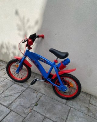 Bicicleta Infantil Spiderman Azul y Roja