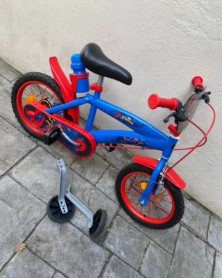 Bicicleta Infantil Spiderman Azul y Roja