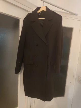Abrigo largo H&M negro talla M