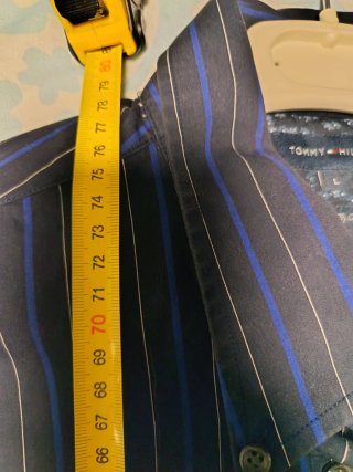 Camisa Tommy Hilfiger Talla L Rayas Azul