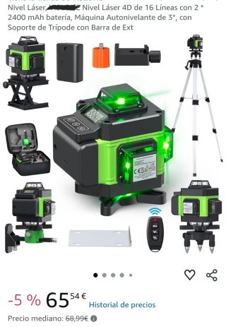 Nivel Láser 4D 16 Líneas 2400mAh