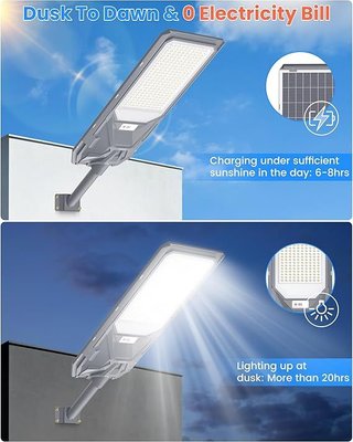 Gefolly Farola Solar Exterior 6500K sensor IP67