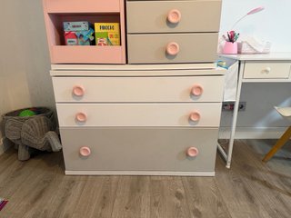 Mueble infantil con estanterías y cajones 2 piezas