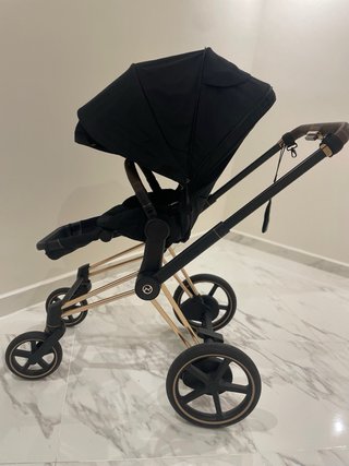 Chasis y silla Cybex e-Priam Platinium Rose Gold