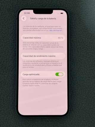 iPhone 14 Azul 86% Batería