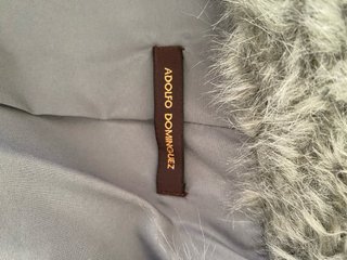 Chaquetón pelo gris fiesta