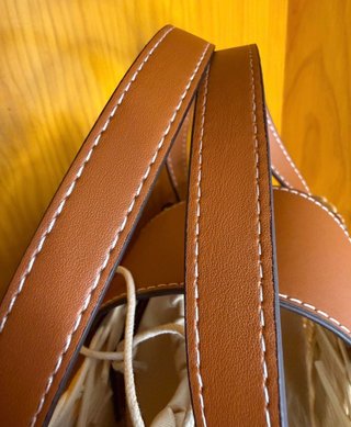 Borsa a cestino Celine in paglia e pelle
