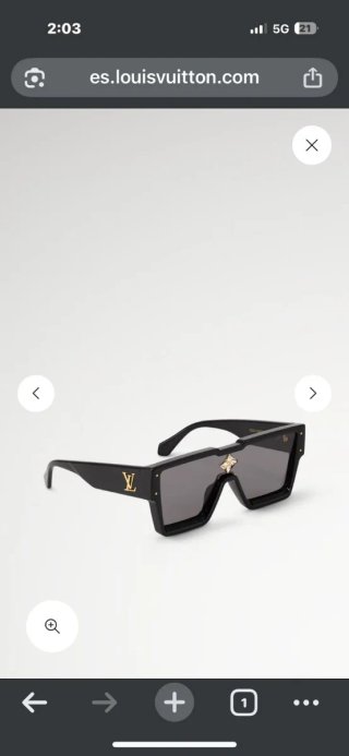 Gafas de sol Louis Vuitton negras y doradas