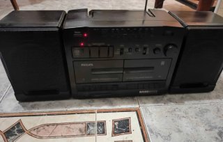 Radio Cassette Philips Vintage Negro