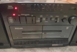 Radio Cassette Philips Vintage Negro