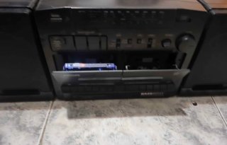 Radio Cassette Philips Vintage Negro