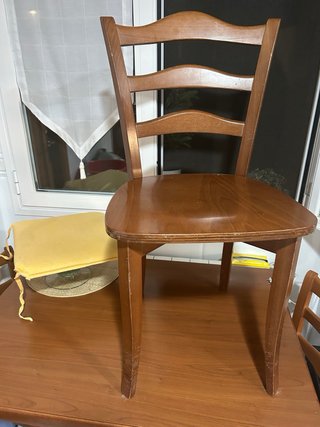 Mesa de cocina madera cerezo + 3 sillas