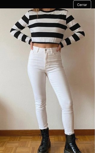Camiseta manga larga rayas blanco y negro