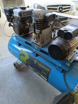 Compresor 200L Gasolina/Monofásico