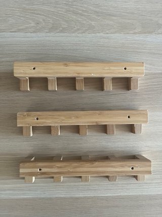 Lote de 3 Percheros Bambú IKEA MOLGER