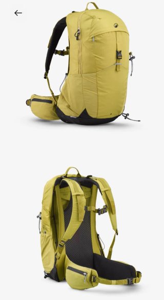 Mochila senderismo 25L verde