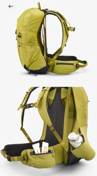Mochila senderismo 25L verde