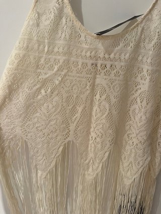 Hollister con etiqueta bonito top con flecos