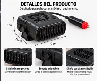 Calefactor Coche 12V Desempañador Parabrisas