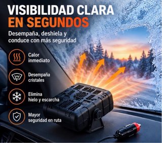 Calefactor Coche 12V Desempañador Parabrisas