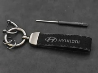 Llavero Hyundai Alcantara Tacto Piel Cuero Regalo