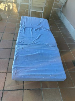 Puf cama blanco