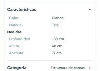 Puf cama blanco