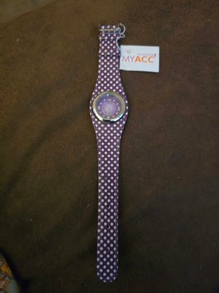 Reloj MYACC lila con lunares