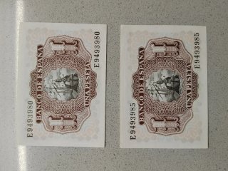 Lote 25 Billetes 1 Peseta 1953 Álvaro de Bazán