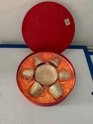 Juego de Tazas Efecto Mármol